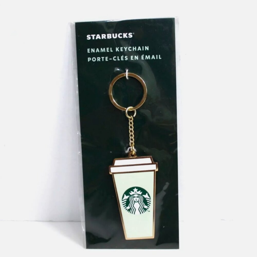 Starbucks Hot Drink Cup Summer Europe Limited Edition Metal Enamel Keychain